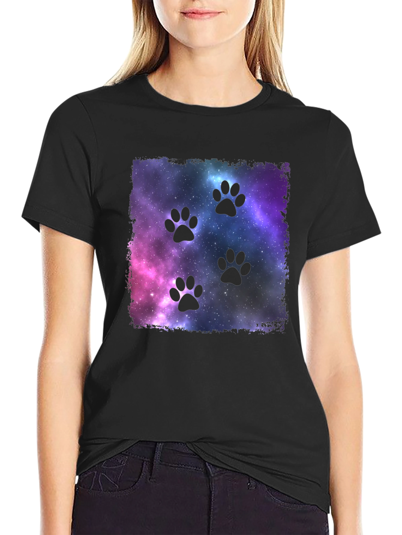 Galaxy Paw Print T-Shirt