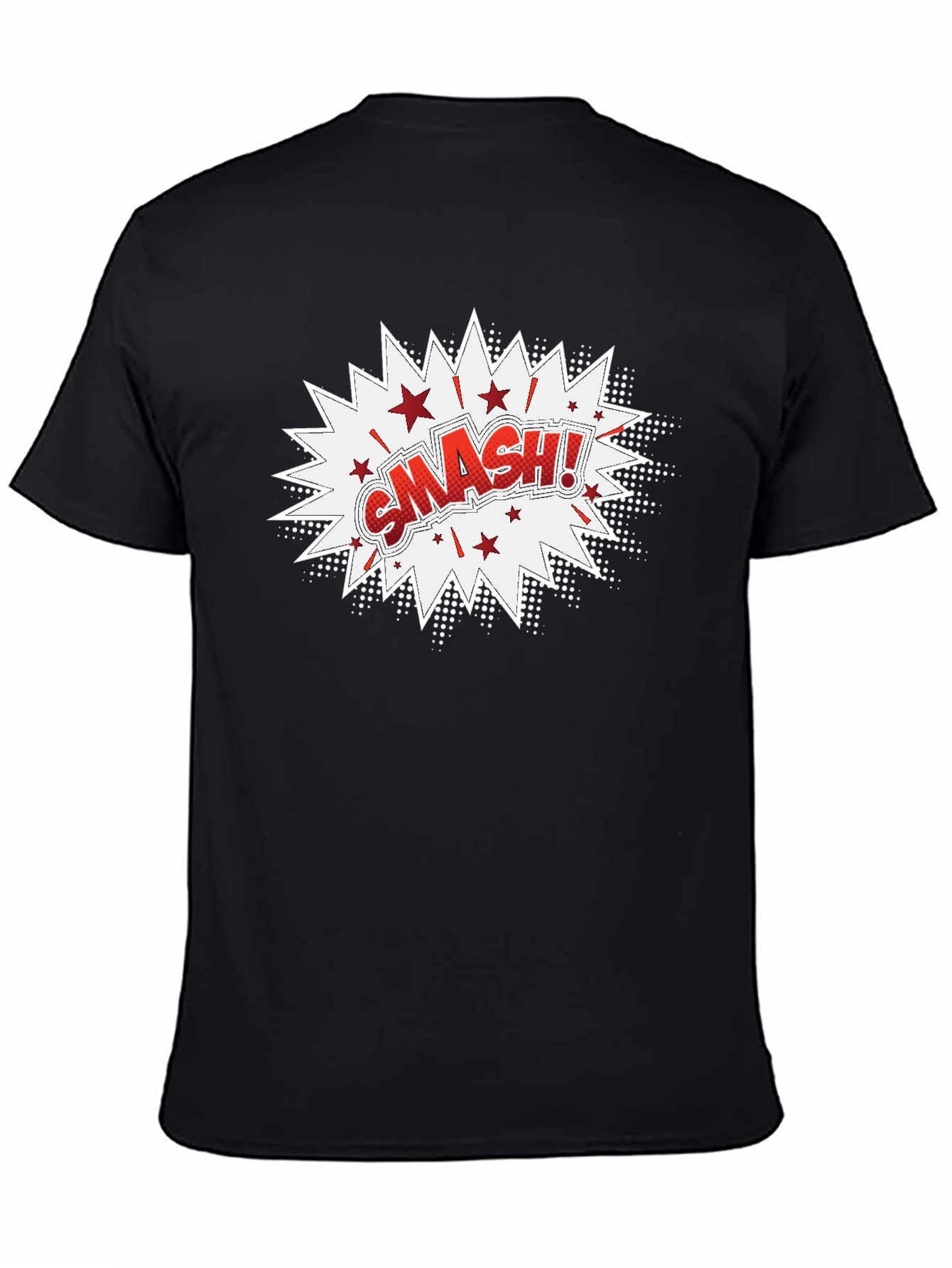 Smash! Graphic Print Black T-Shirt