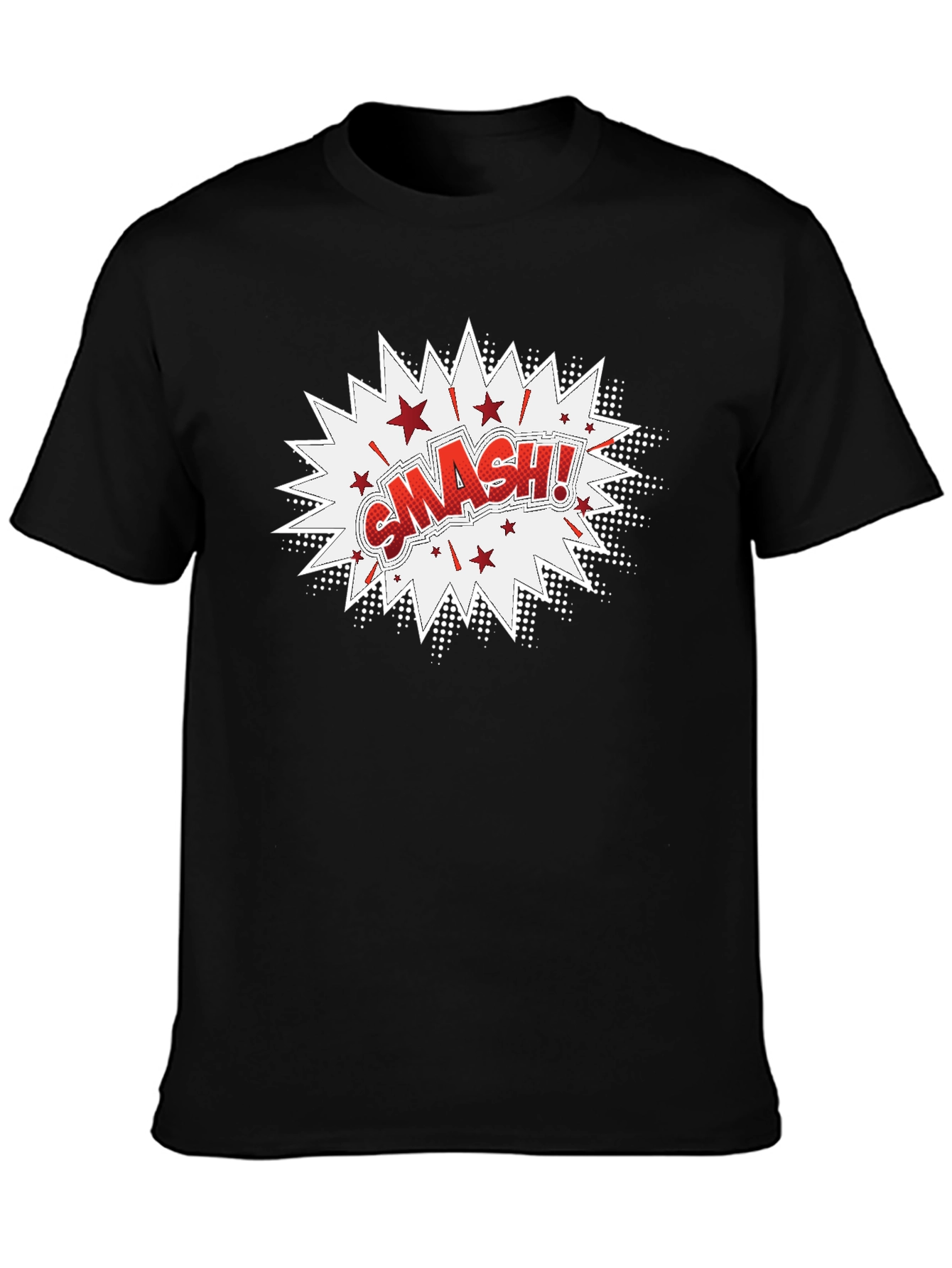 Smash! Graphic Print Black T-Shirt