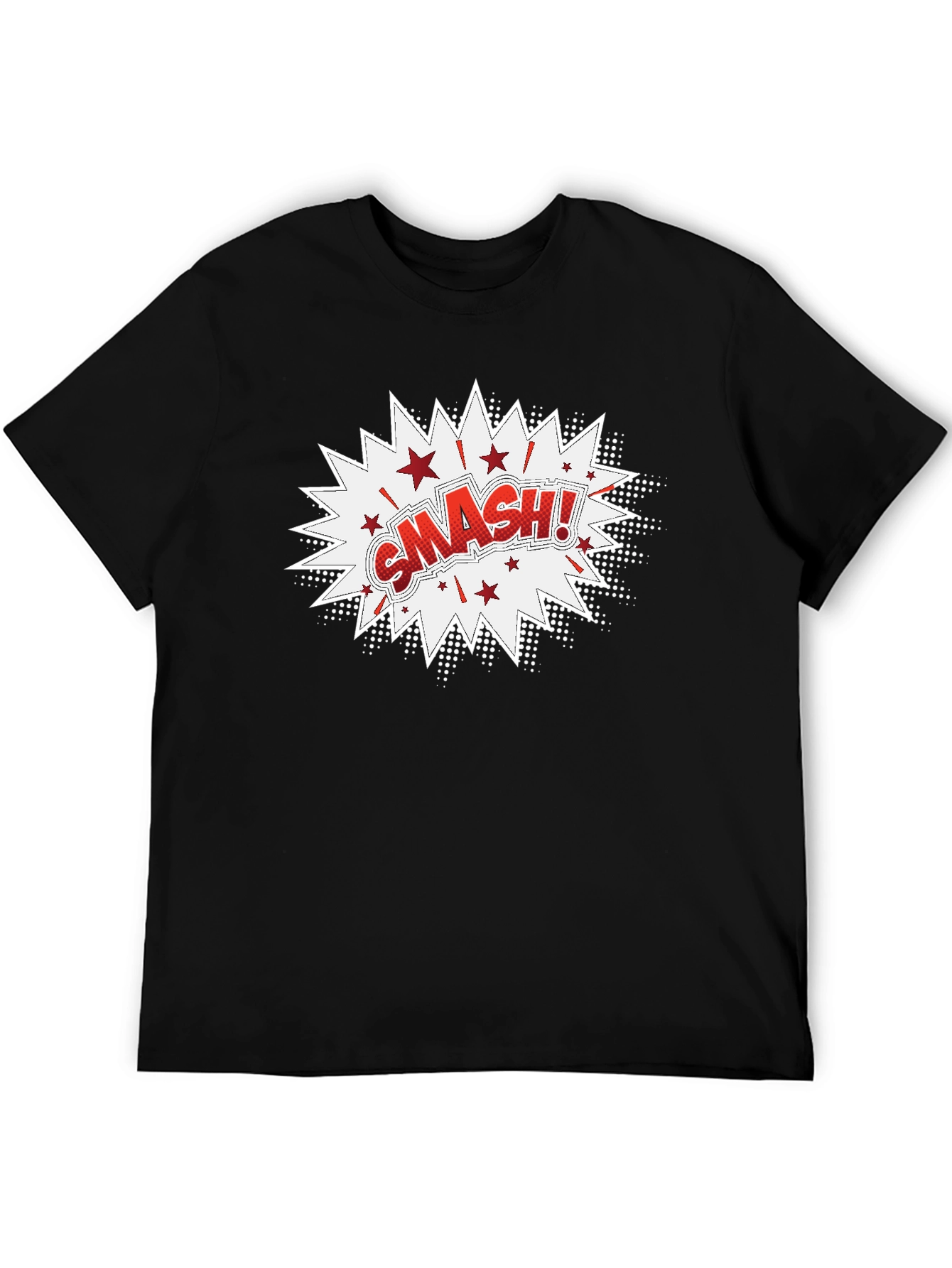 Smash! Graphic Print Black T-Shirt