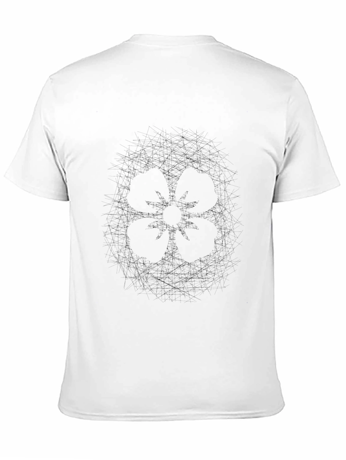 Abstract Floral Graphic Print Black T-Shirt