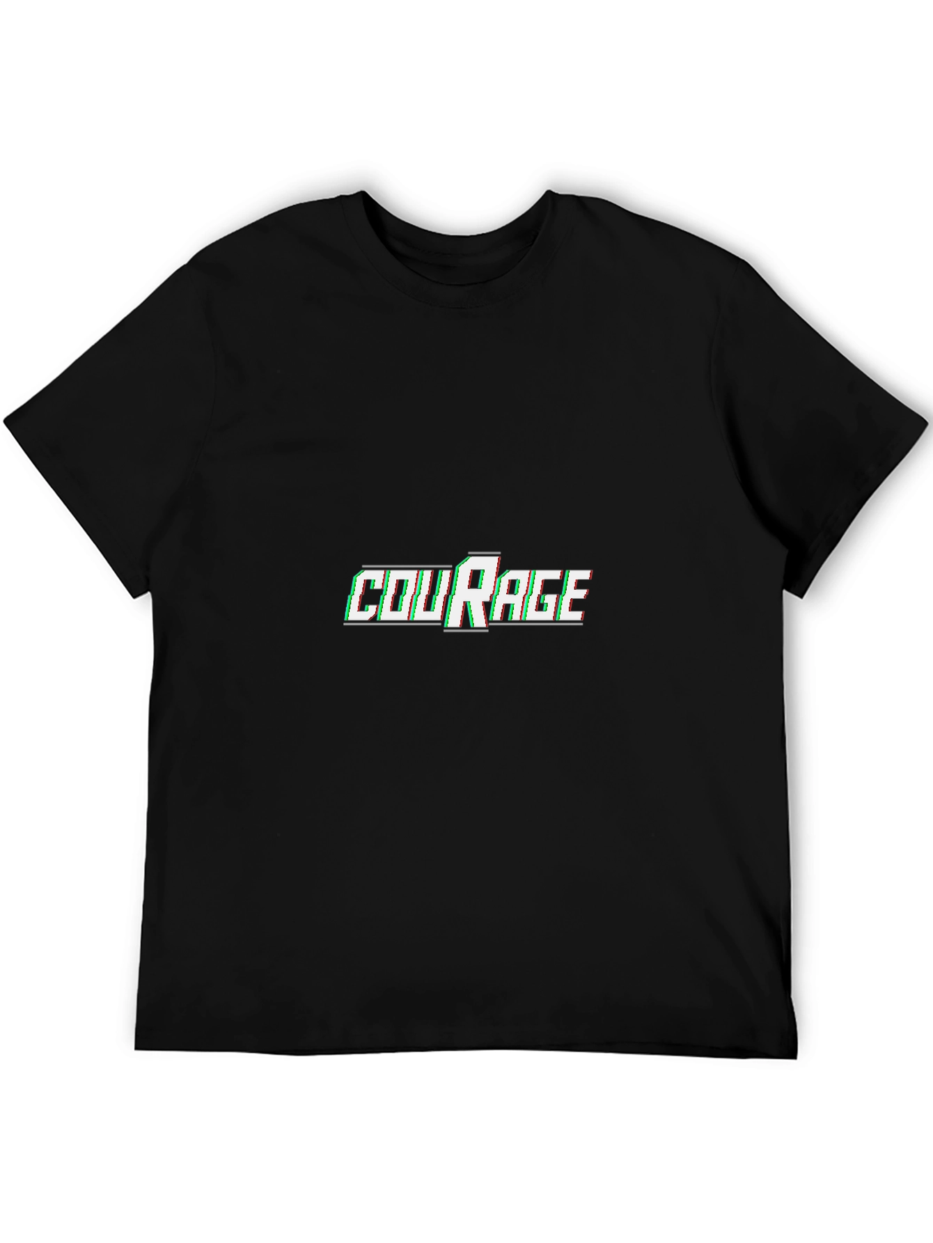 Courage Graphic Tee - Black Short Sleeve T-Shirt