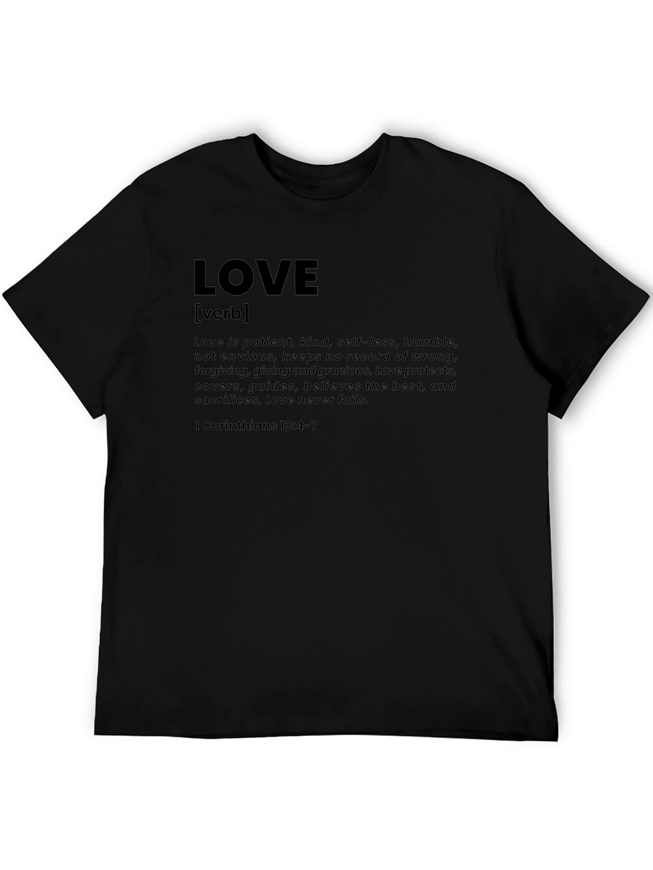 Love Definition T-Shirt - Black Crew Neck