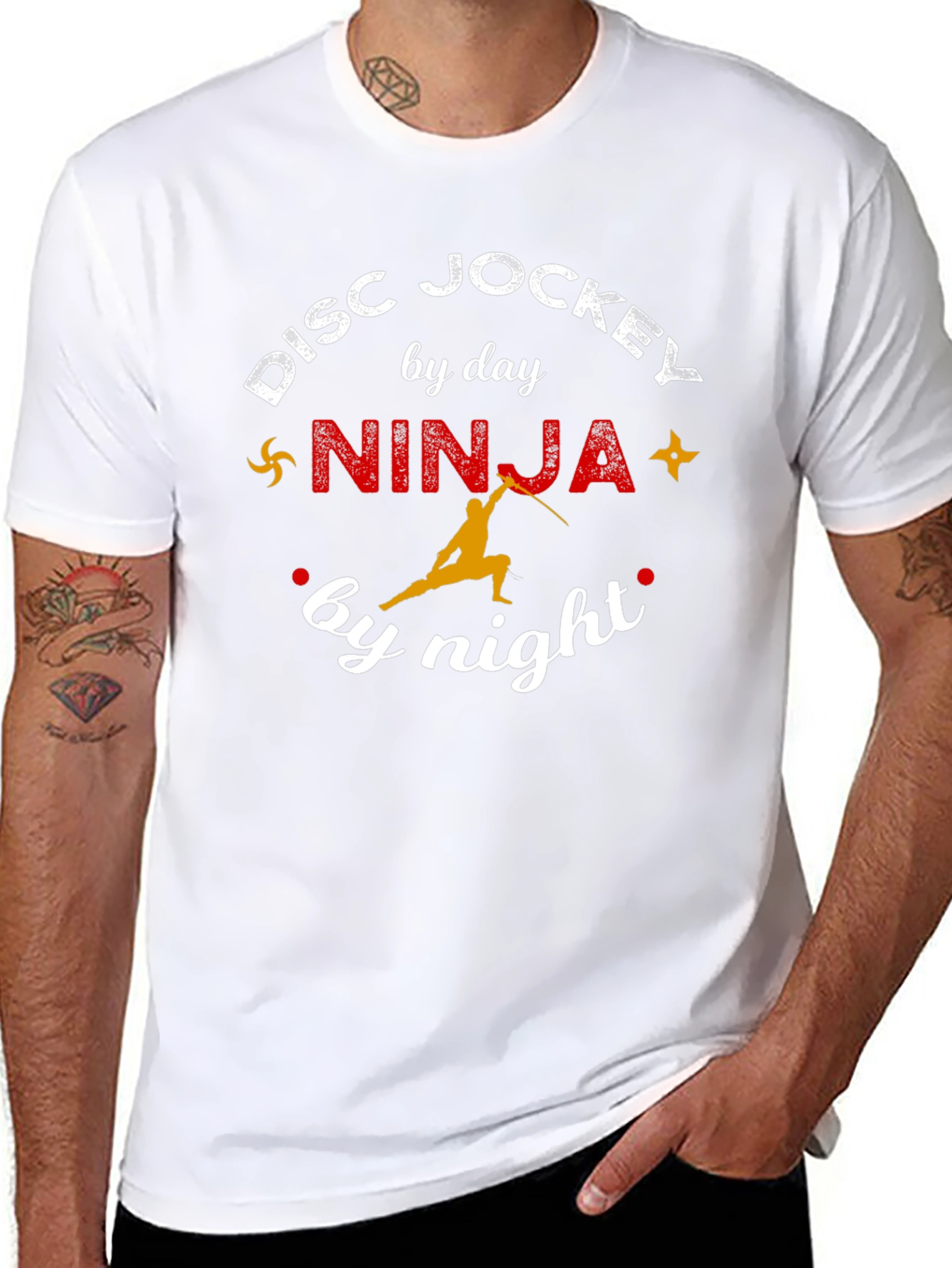 Disc Jockey by Day Ninja by Night Graphic T-Shirt