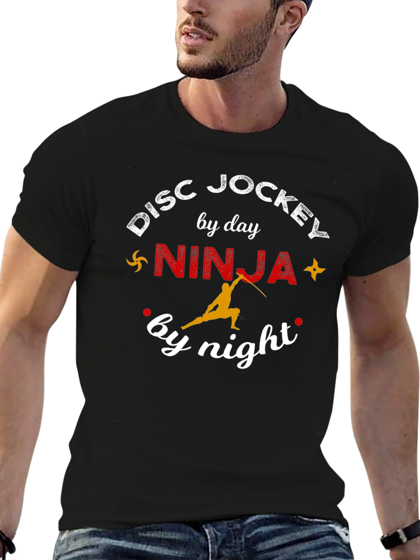 Disc Jockey by Day Ninja by Night Graphic T-Shirt
