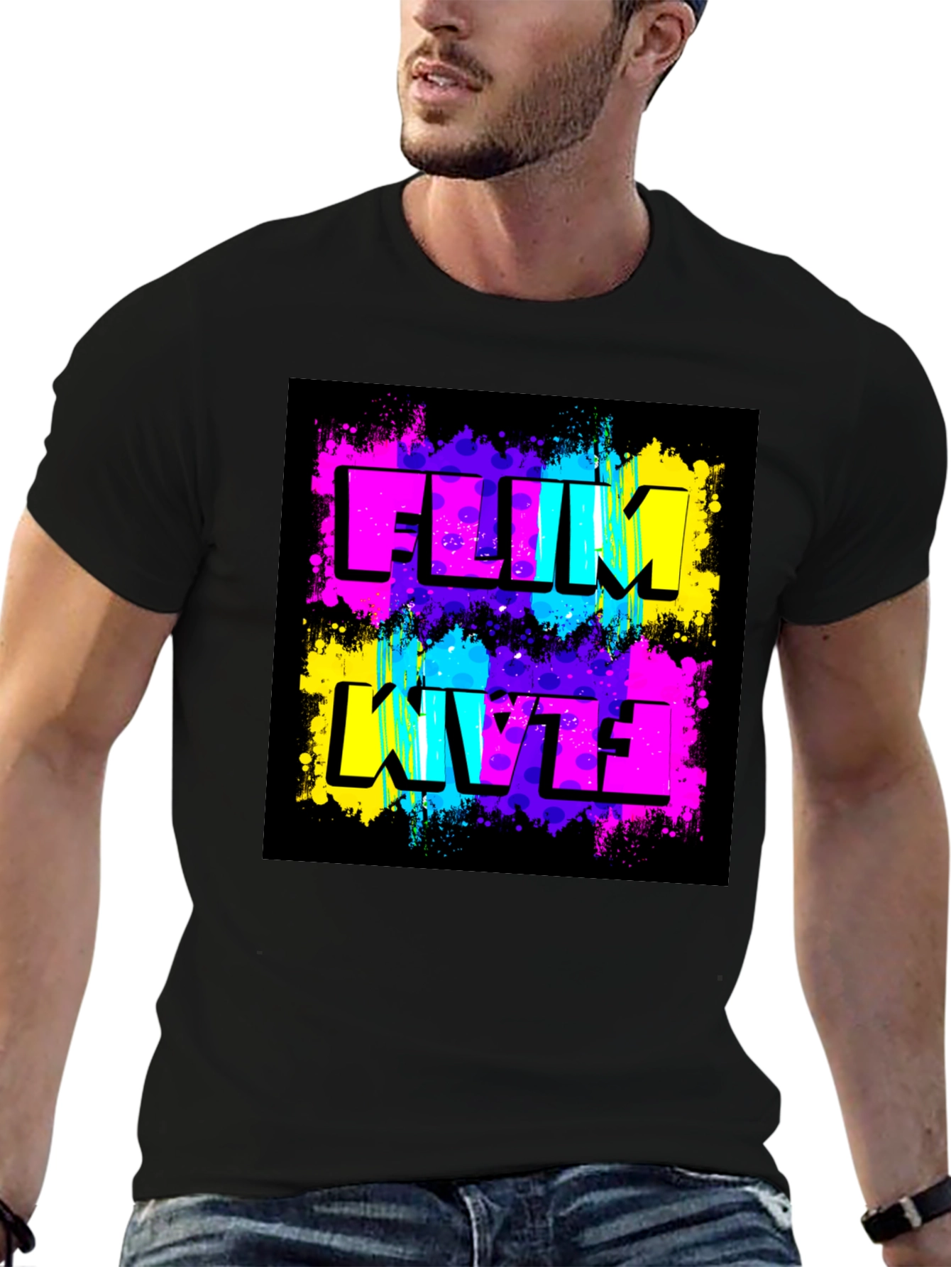 Funky FLIM Flam T-Shirt - Black