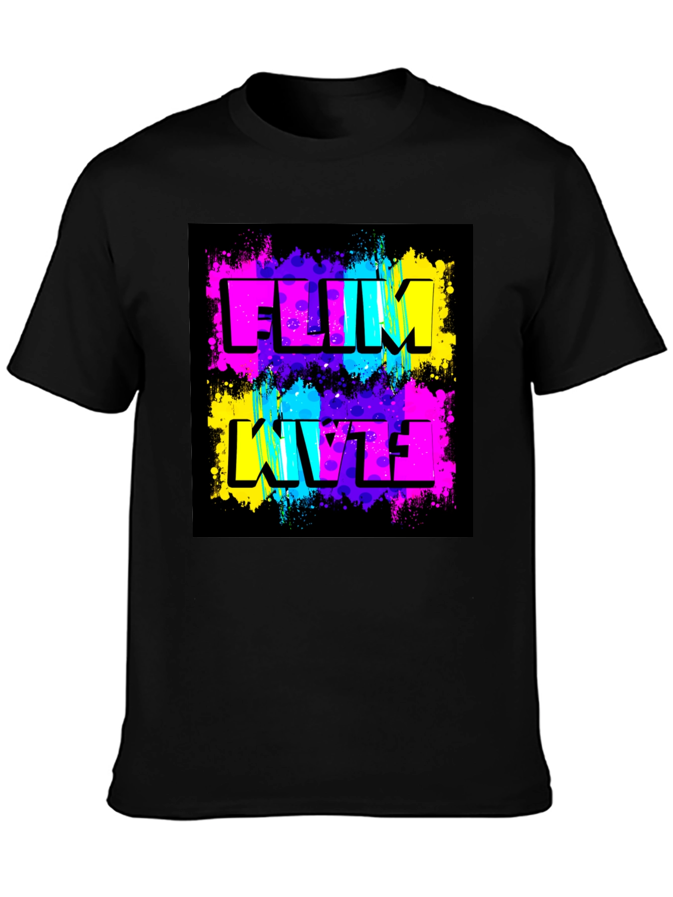 Funky FLIM Flam T-Shirt - Black