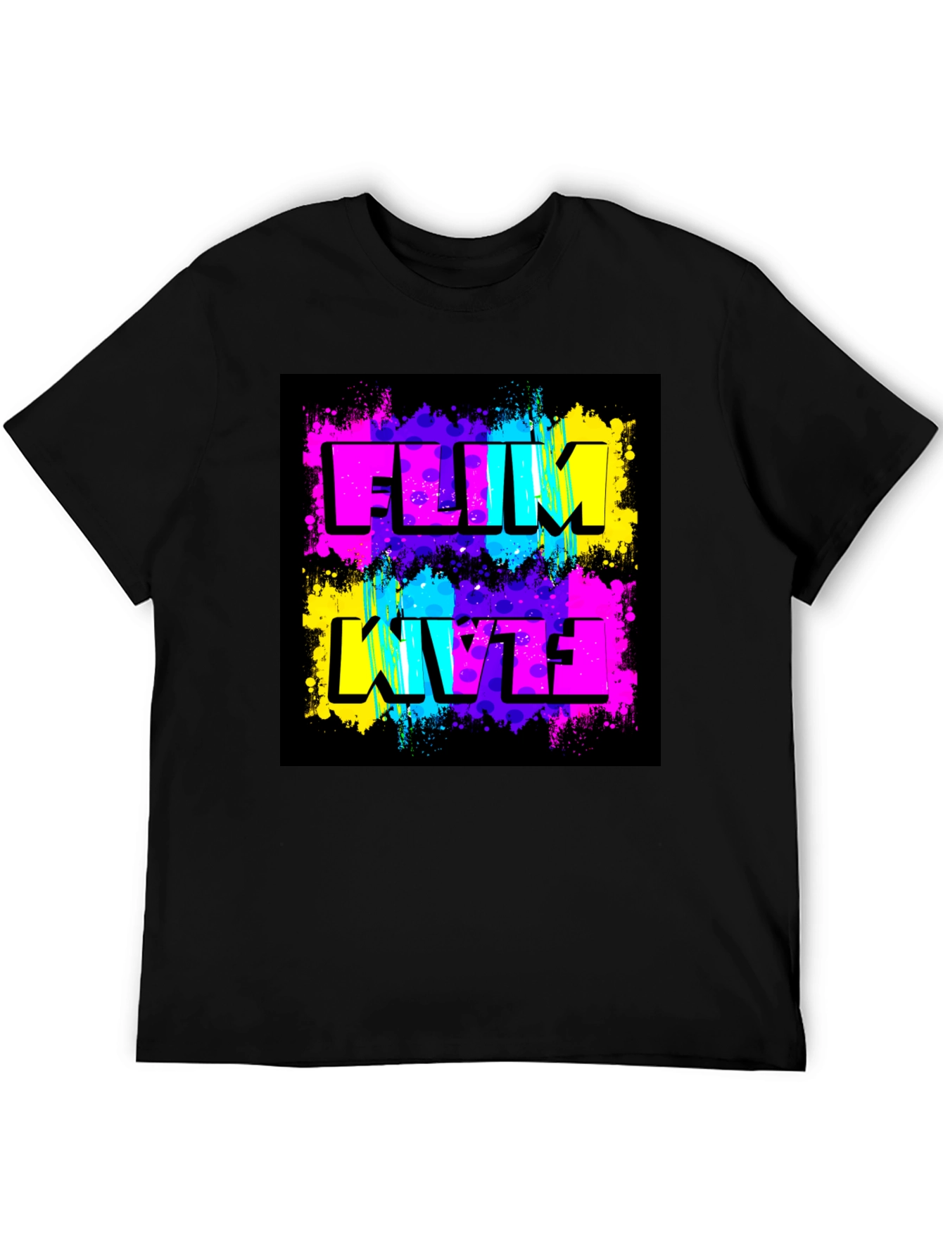 Funky FLIM Flam T-Shirt - Black