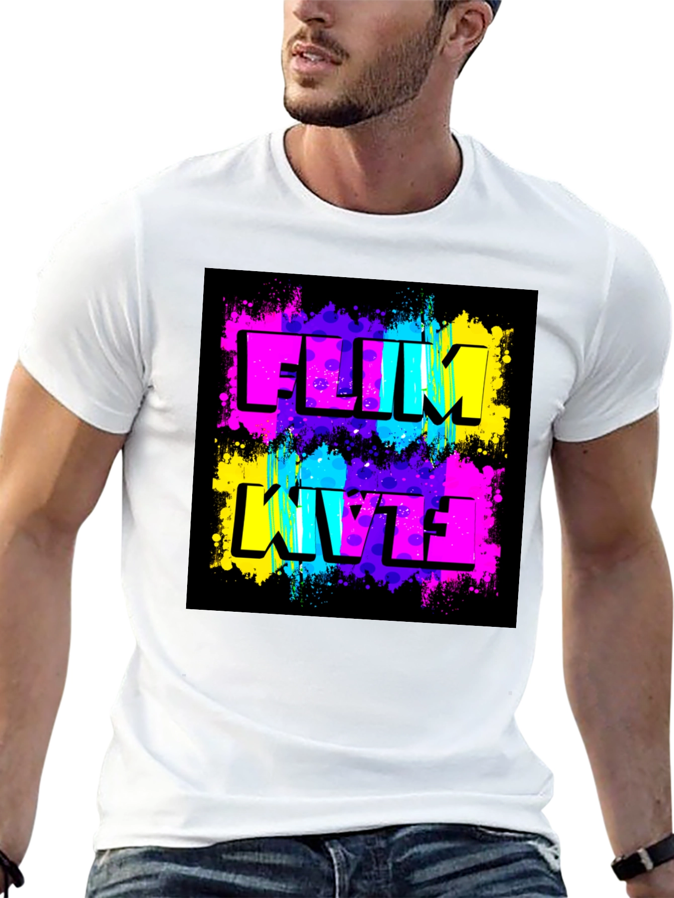 Funky FLIM Flam T-Shirt - Black