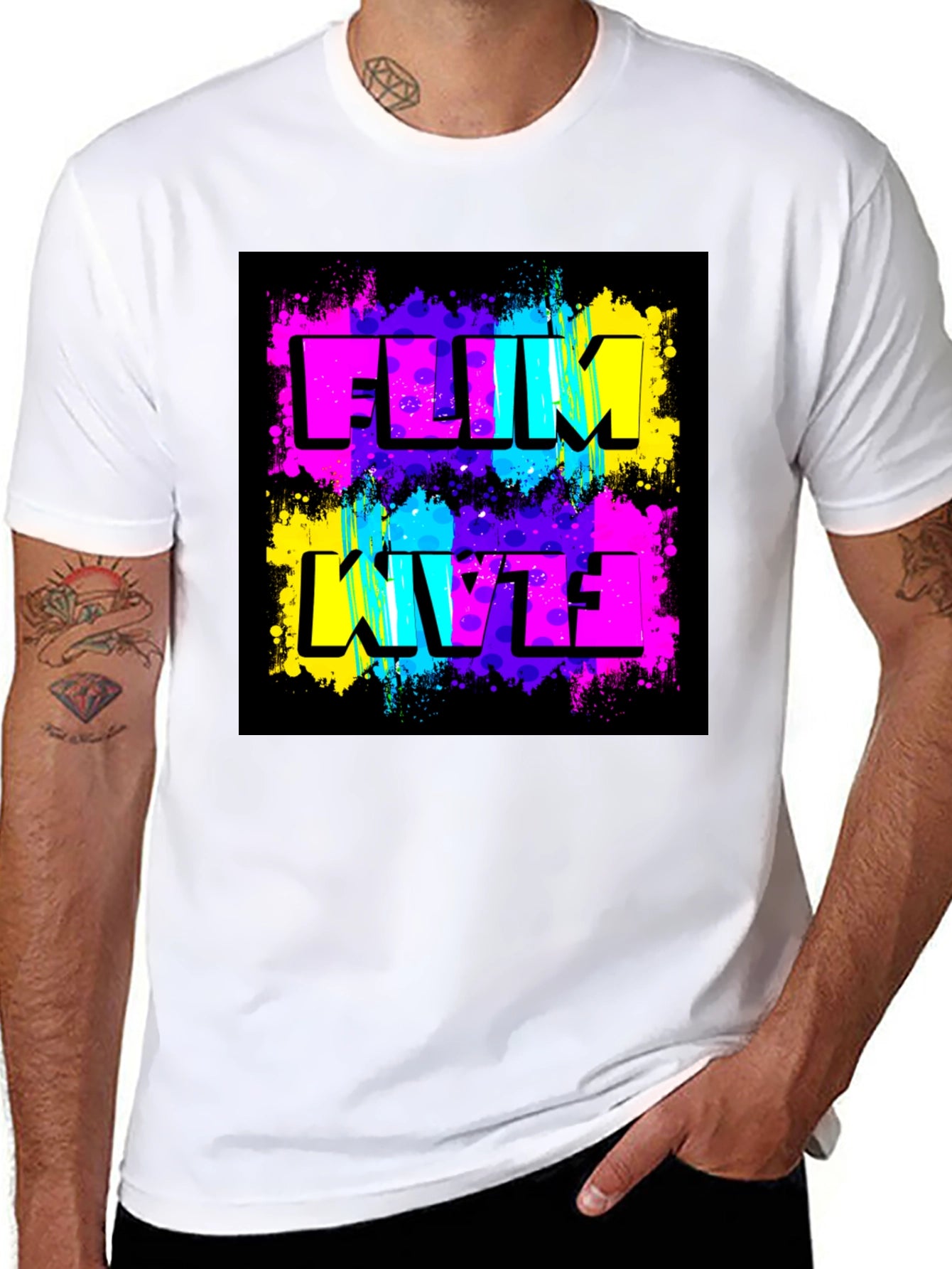 Funky FLIM Flam T-Shirt - Black