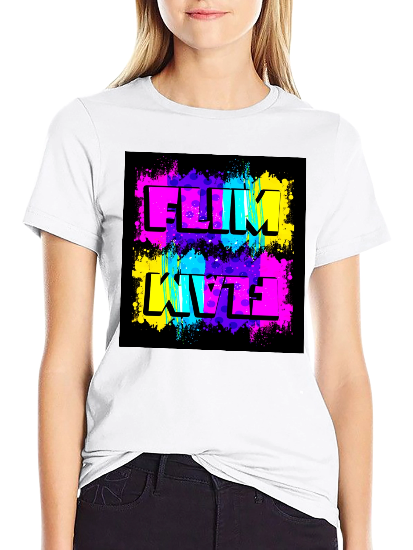 Funky FLIM Flam T-Shirt - Black