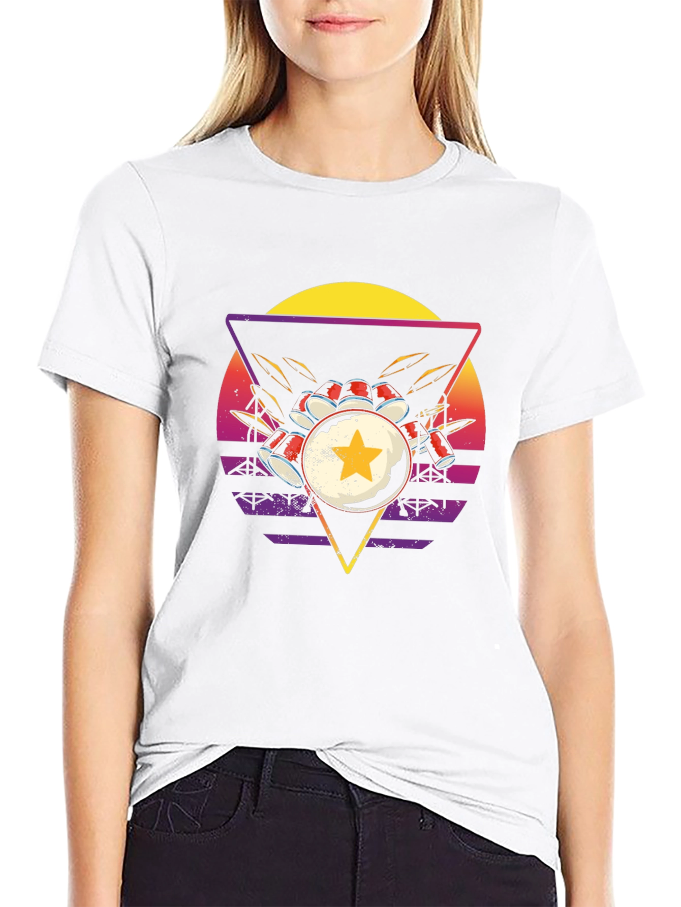 Retro Drum Kit Graphic Tee
