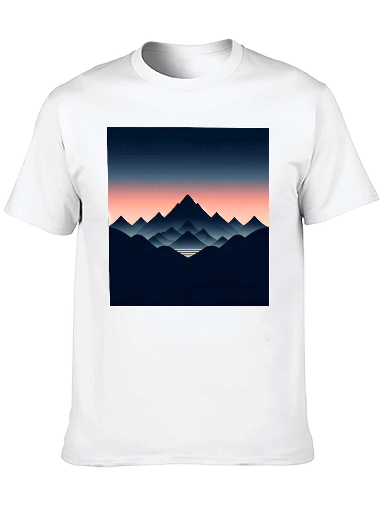 Mountain Range Graphic Tee - Stylish Mens Black T-Shirt
