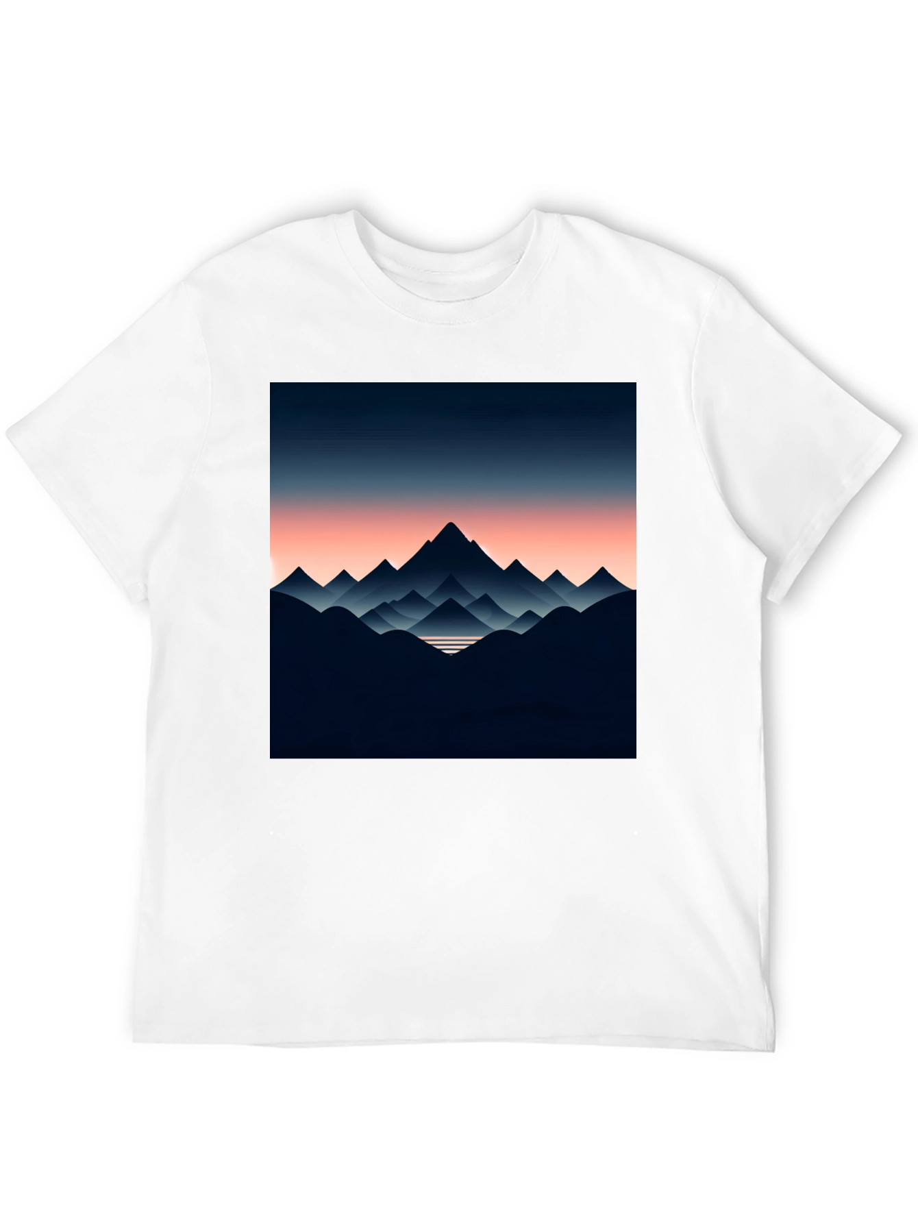 Mountain Range Graphic Tee - Stylish Mens Black T-Shirt