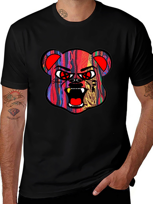 Edgy Bear Graphic Tee - Streetwear Style