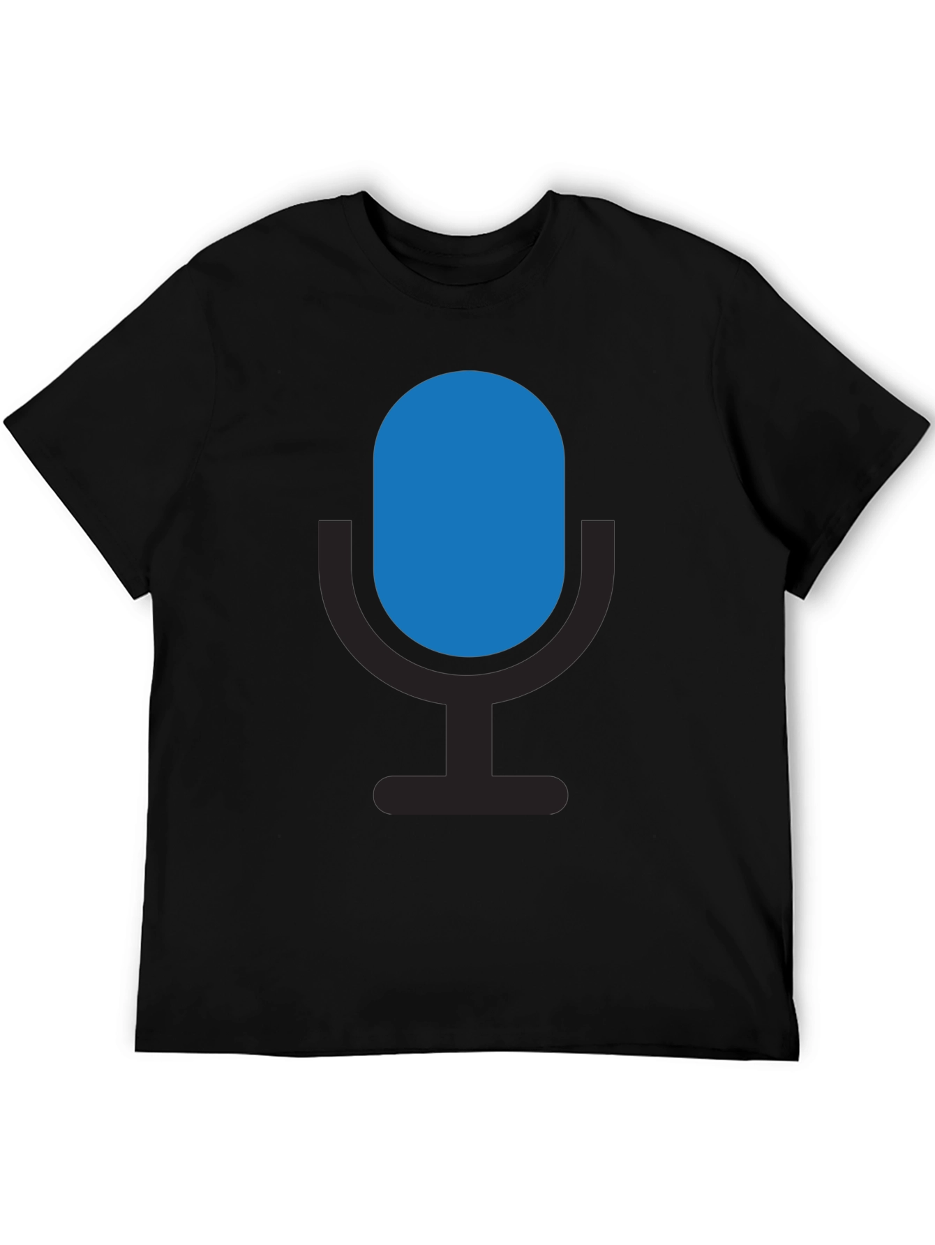 Microphone Graphic Black T-Shirt - Podcast Ready!