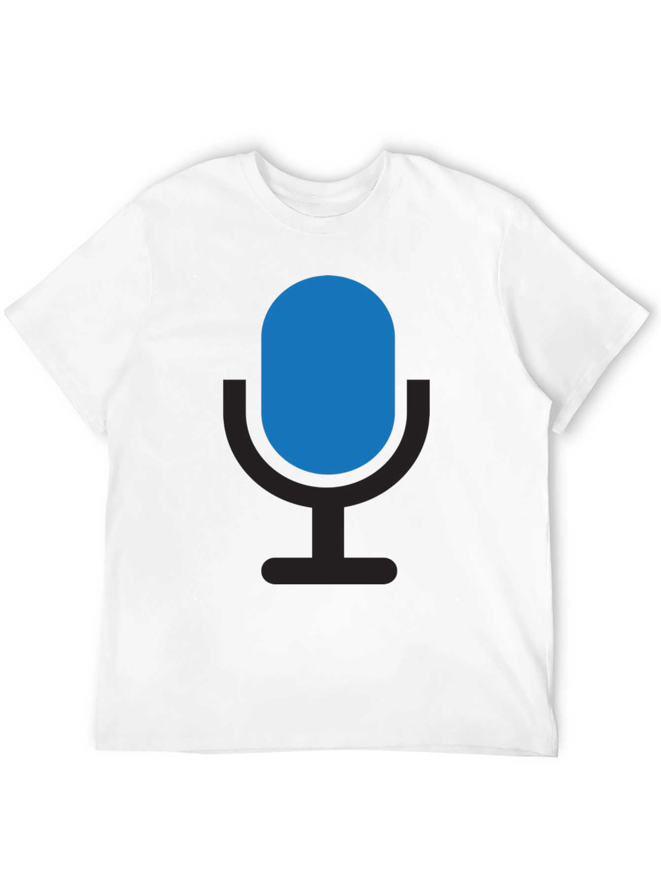 Microphone Graphic Black T-Shirt - Podcast Ready!