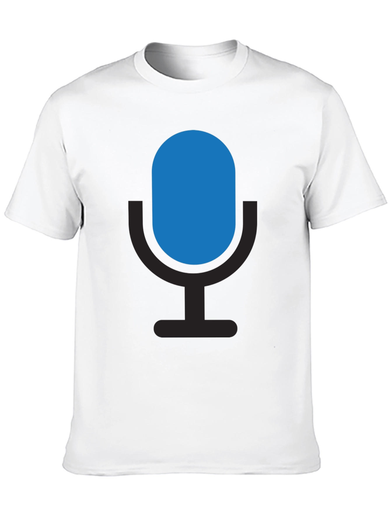 Microphone Graphic Black T-Shirt - Podcast Ready!