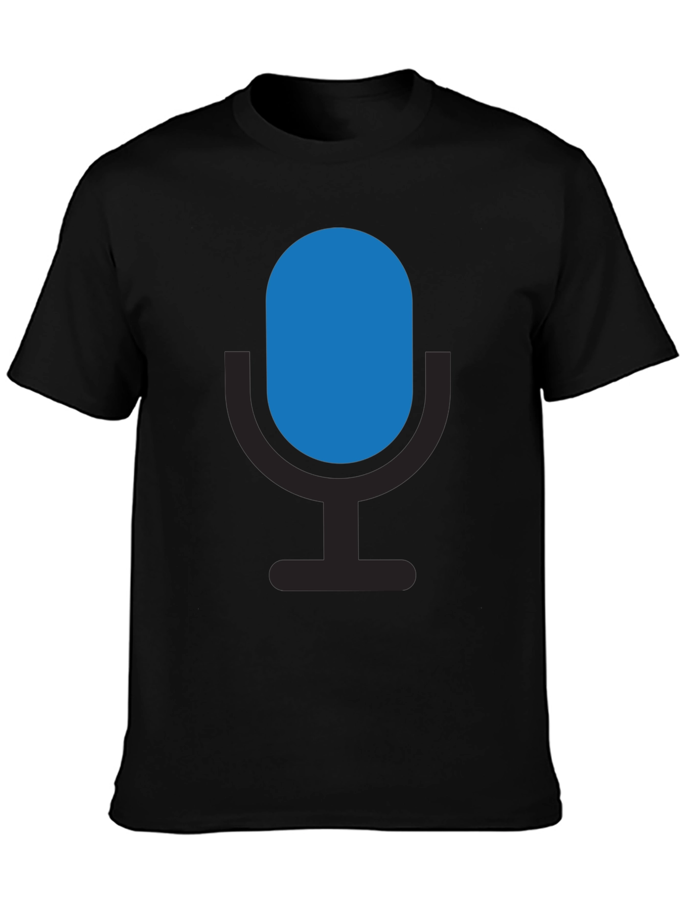 Microphone Graphic Black T-Shirt - Podcast Ready!