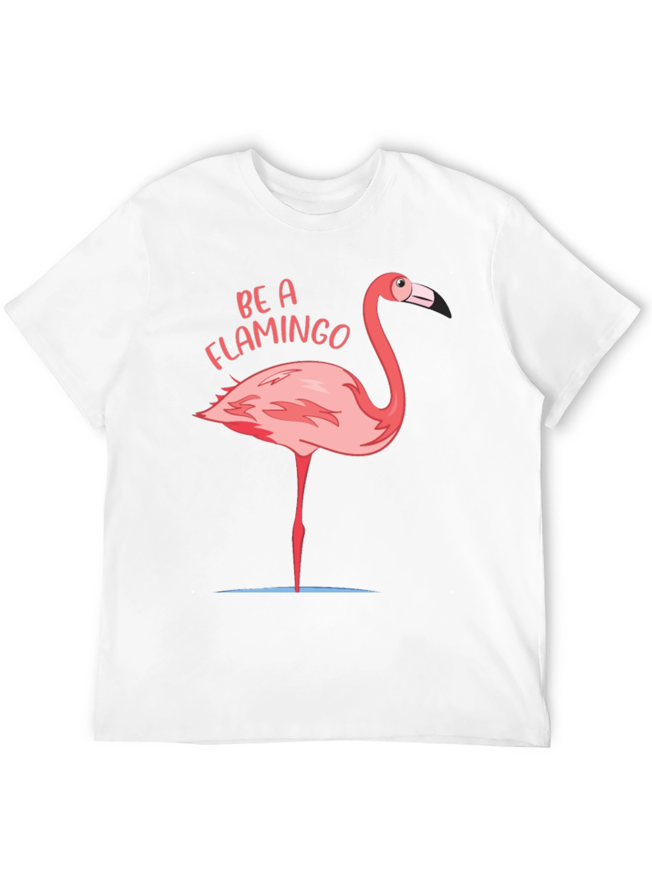 Be a Flamingo Graphic T-Shirt - Black Casual Tee
