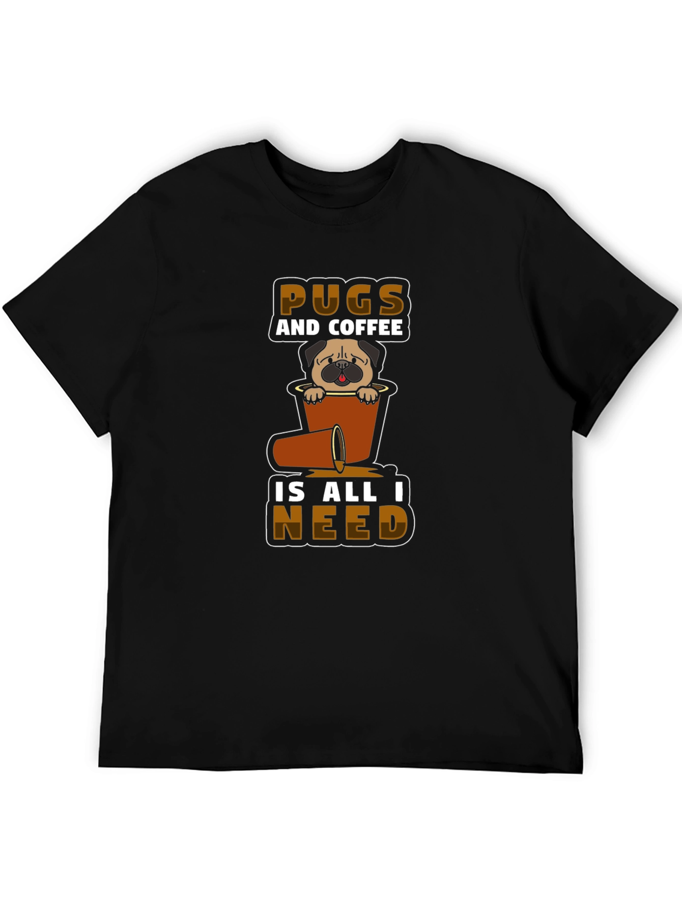 Pugs and Coffee T-Shirt - Unisex Graphic Tee