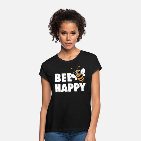 Funny BEE with Saying Bee Happy