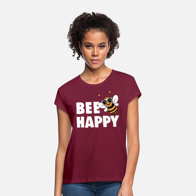 Funny BEE with Saying Bee Happy
