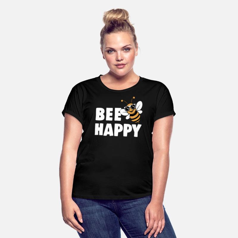 Funny BEE with Saying Bee Happy