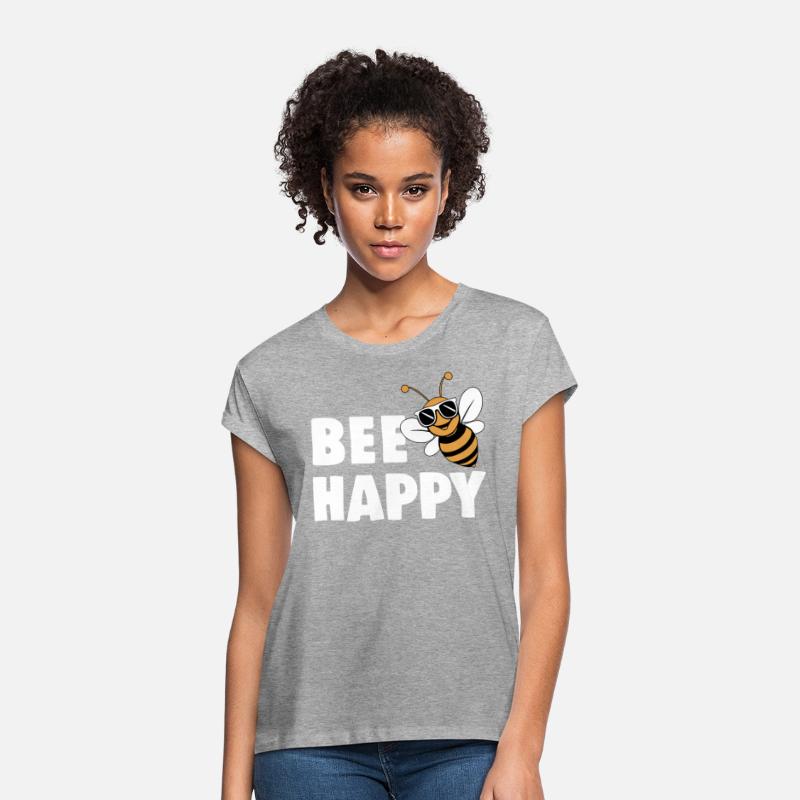 Funny BEE with Saying Bee Happy