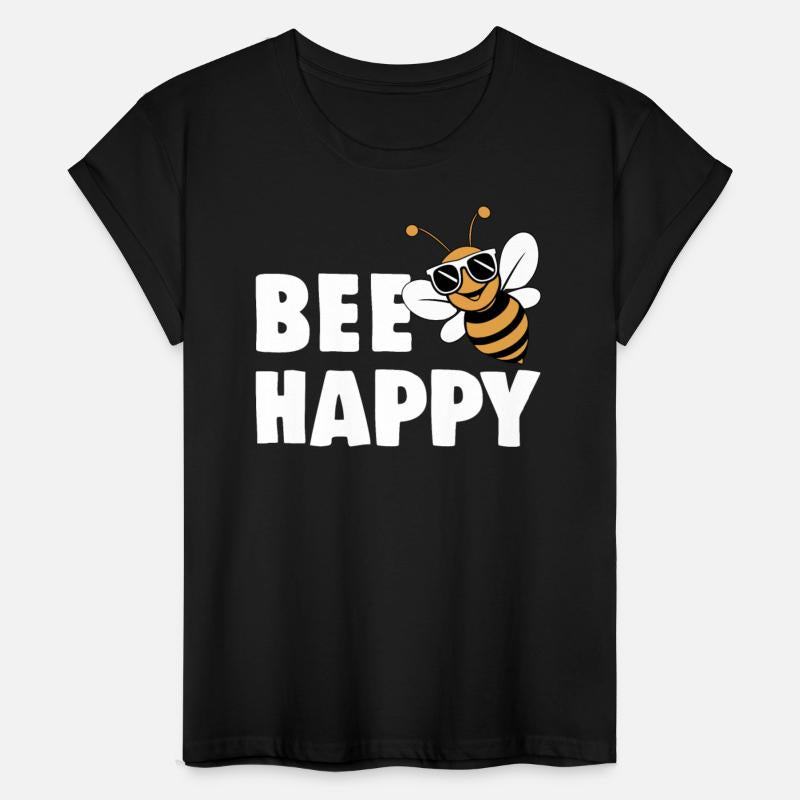 Funny BEE with Saying Bee Happy