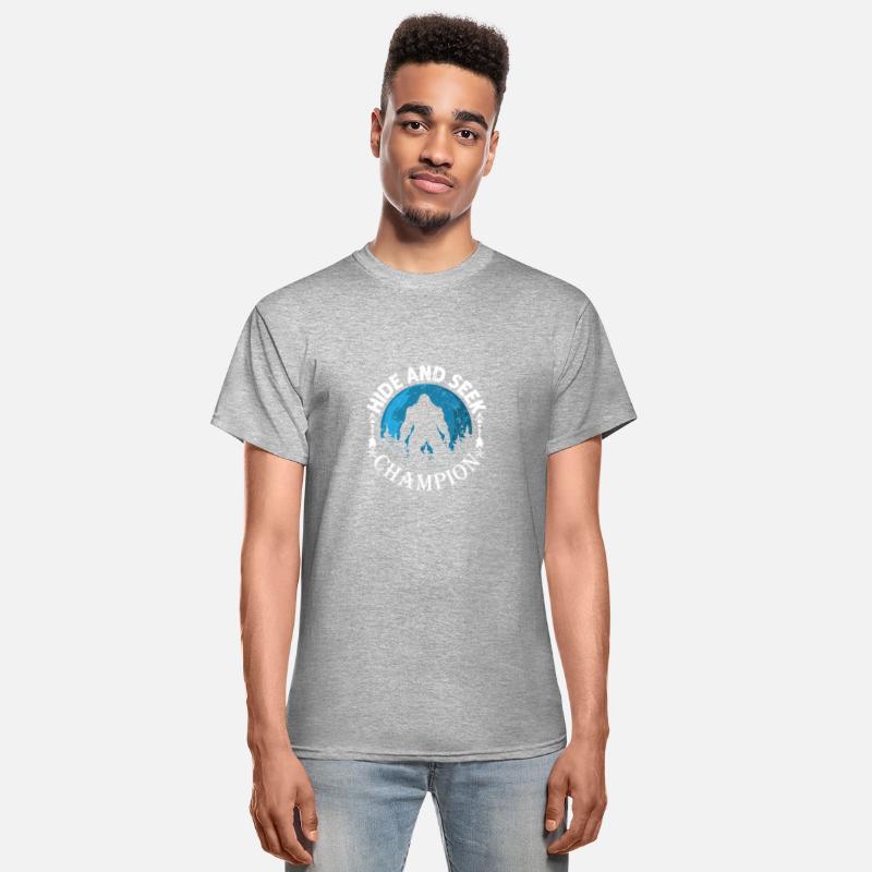 funny Bigfoot Hide And Seek Champion T-Shirt