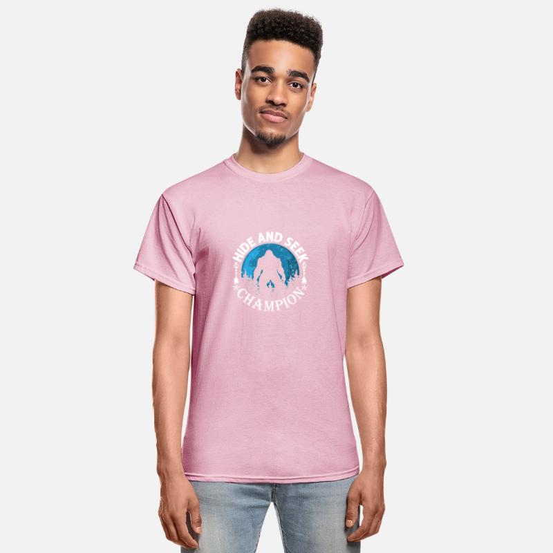 funny Bigfoot Hide And Seek Champion T-Shirt