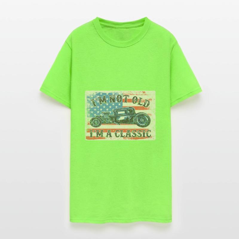 Funny Classic Car Tee Men Hot-Rod I'm Not Old I'm