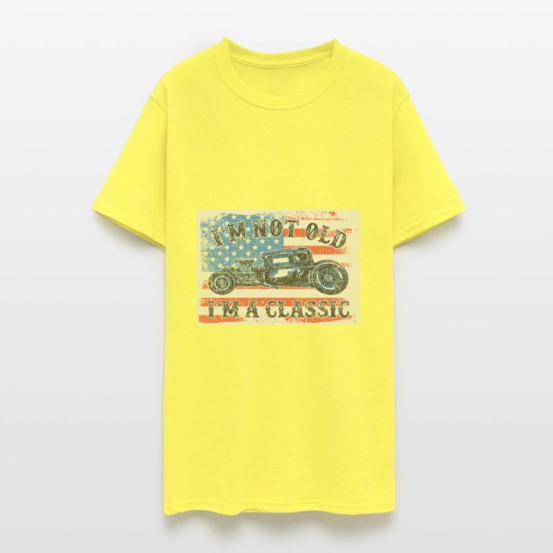 Funny Classic Car Tee Men Hot-Rod I'm Not Old I'm