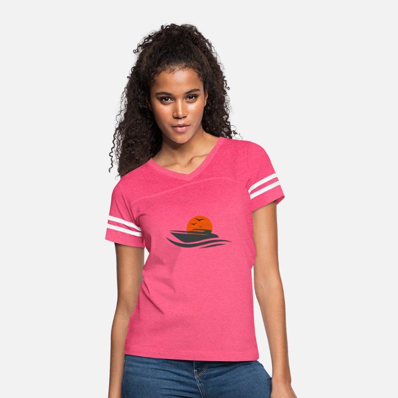 Funny Cool Speed Boats Sunset Graphic Humor Tees