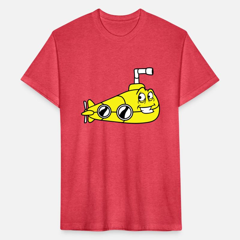 Funny Submarine With Face Smiling Comic Cartoon