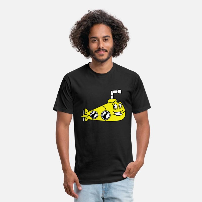 Funny Submarine With Face Smiling Comic Cartoon