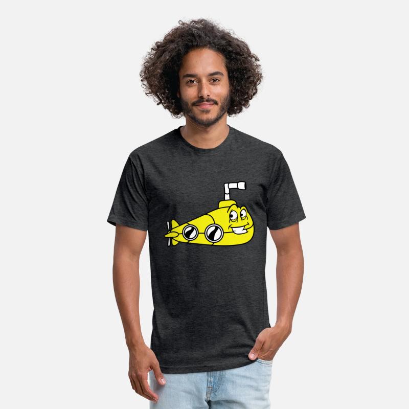 Funny Submarine With Face Smiling Comic Cartoon