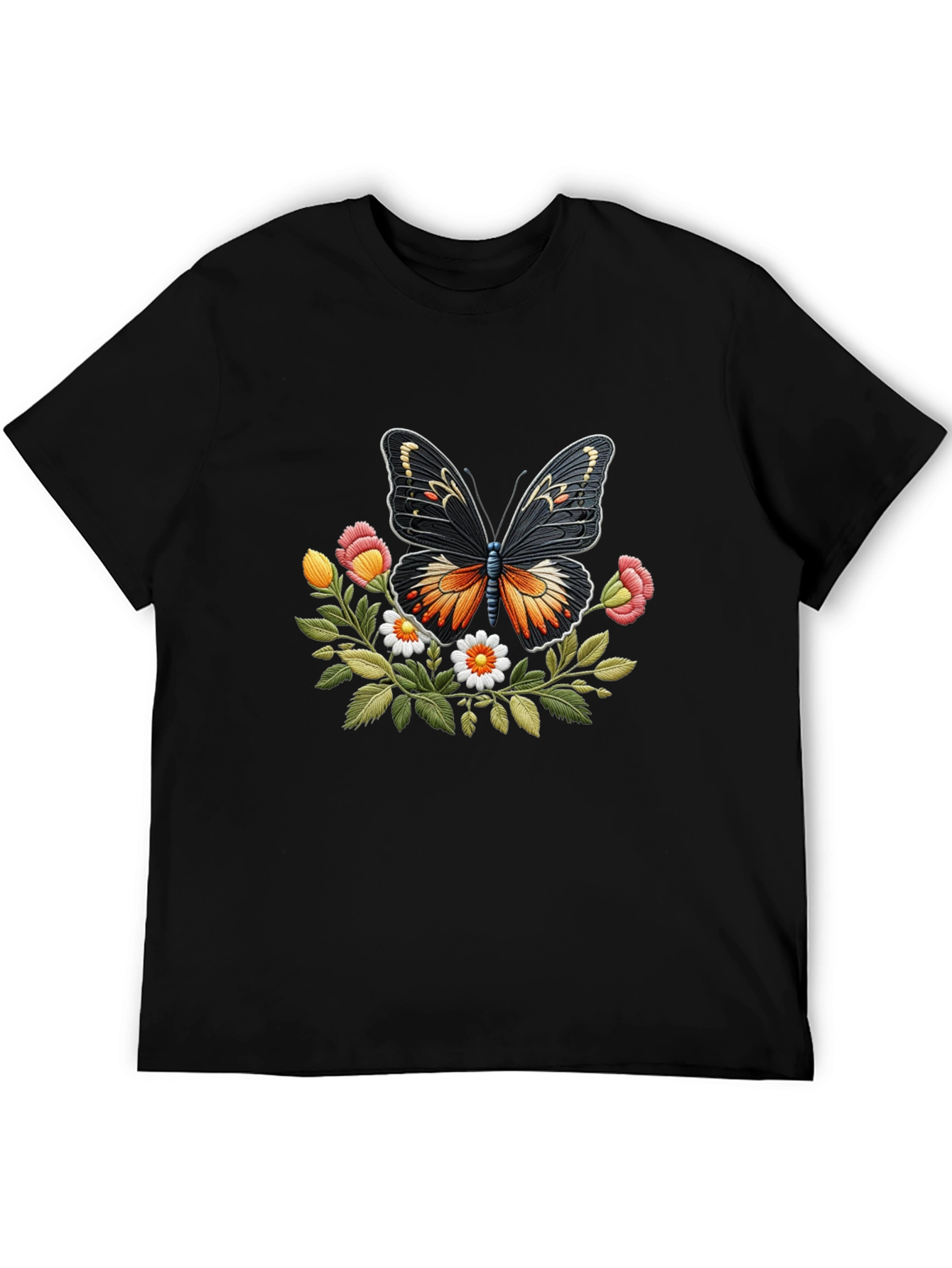 Butterfly Floral Graphic T-Shirt