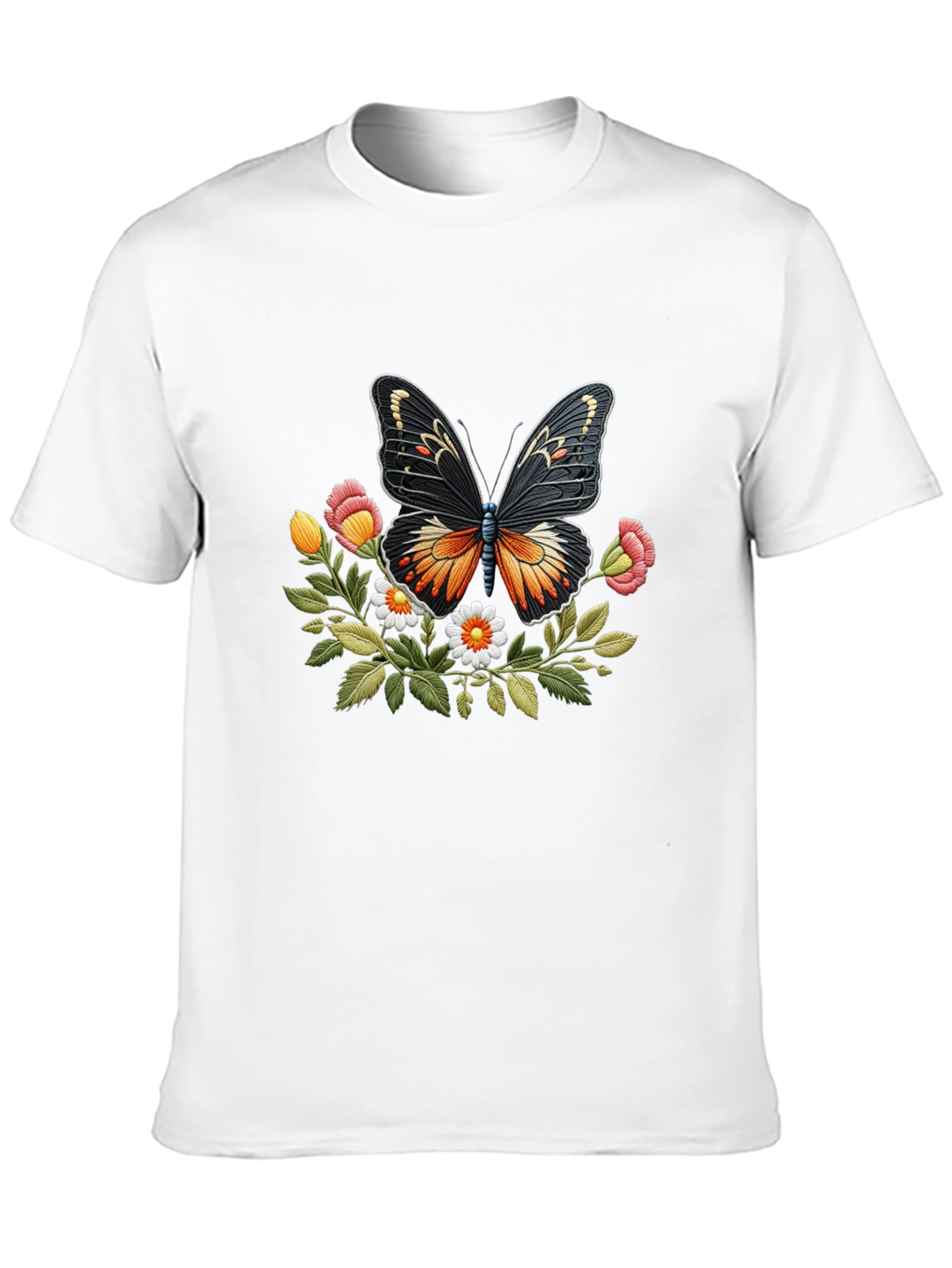 Butterfly Floral Graphic T-Shirt