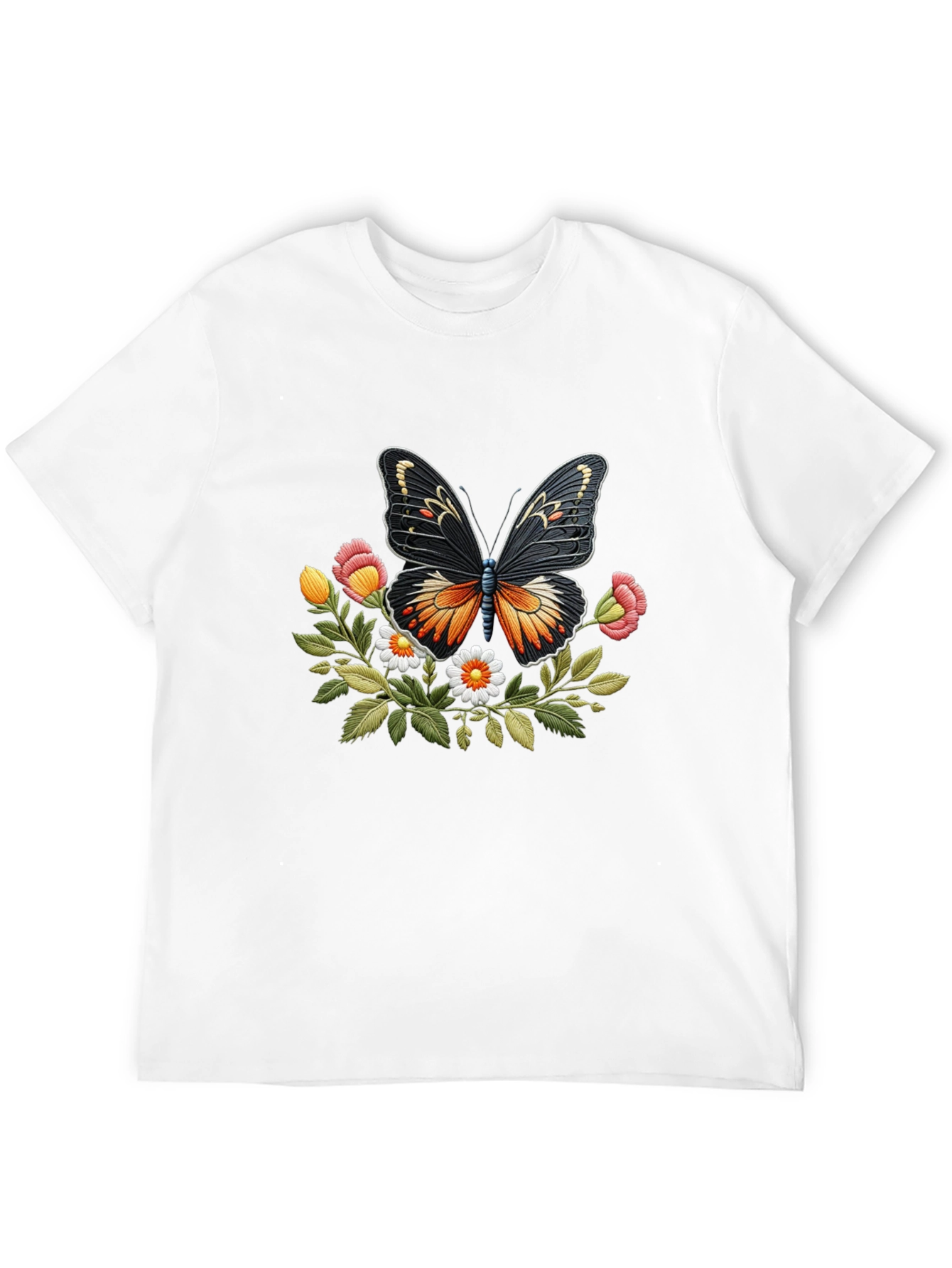 Butterfly Floral Graphic T-Shirt
