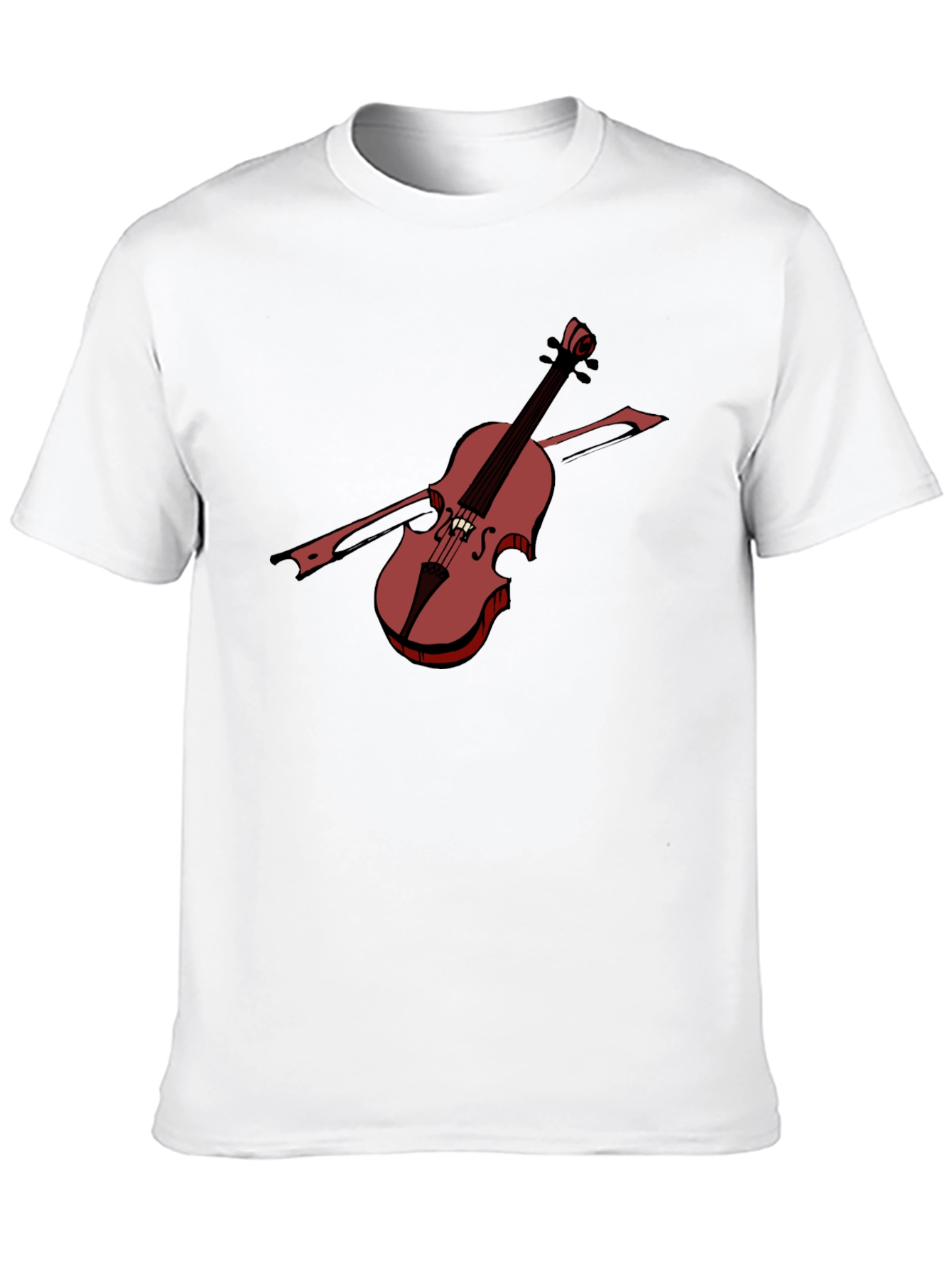 Violin Graphic Tee - Classic Musical Style
