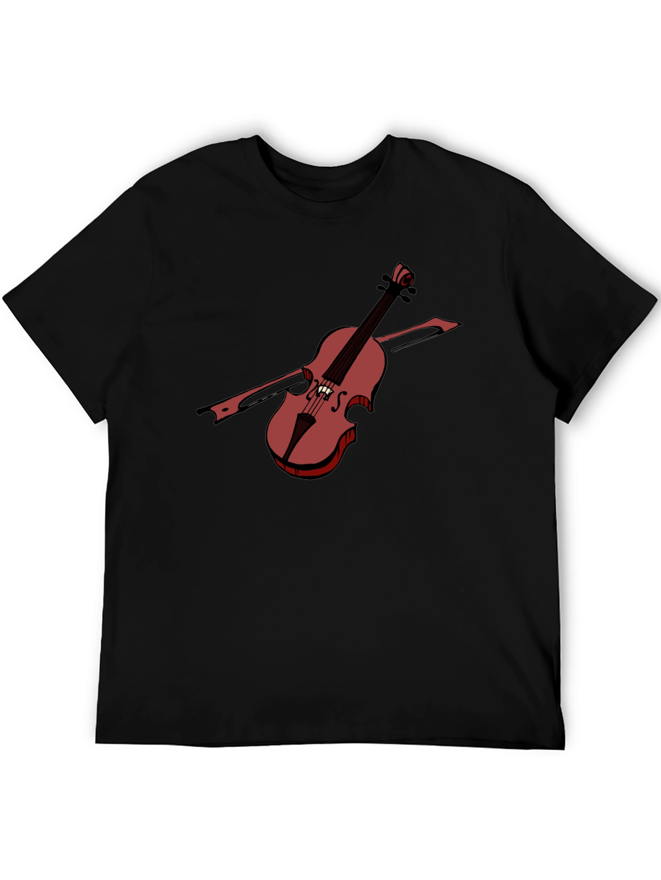 Violin Graphic Tee - Classic Musical Style