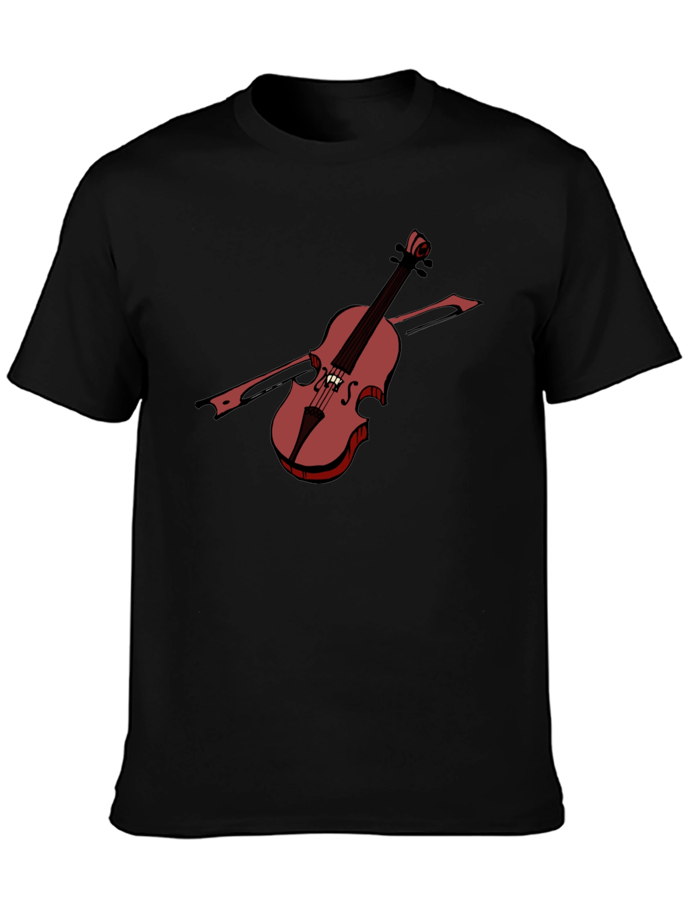 Violin Graphic Tee - Classic Musical Style