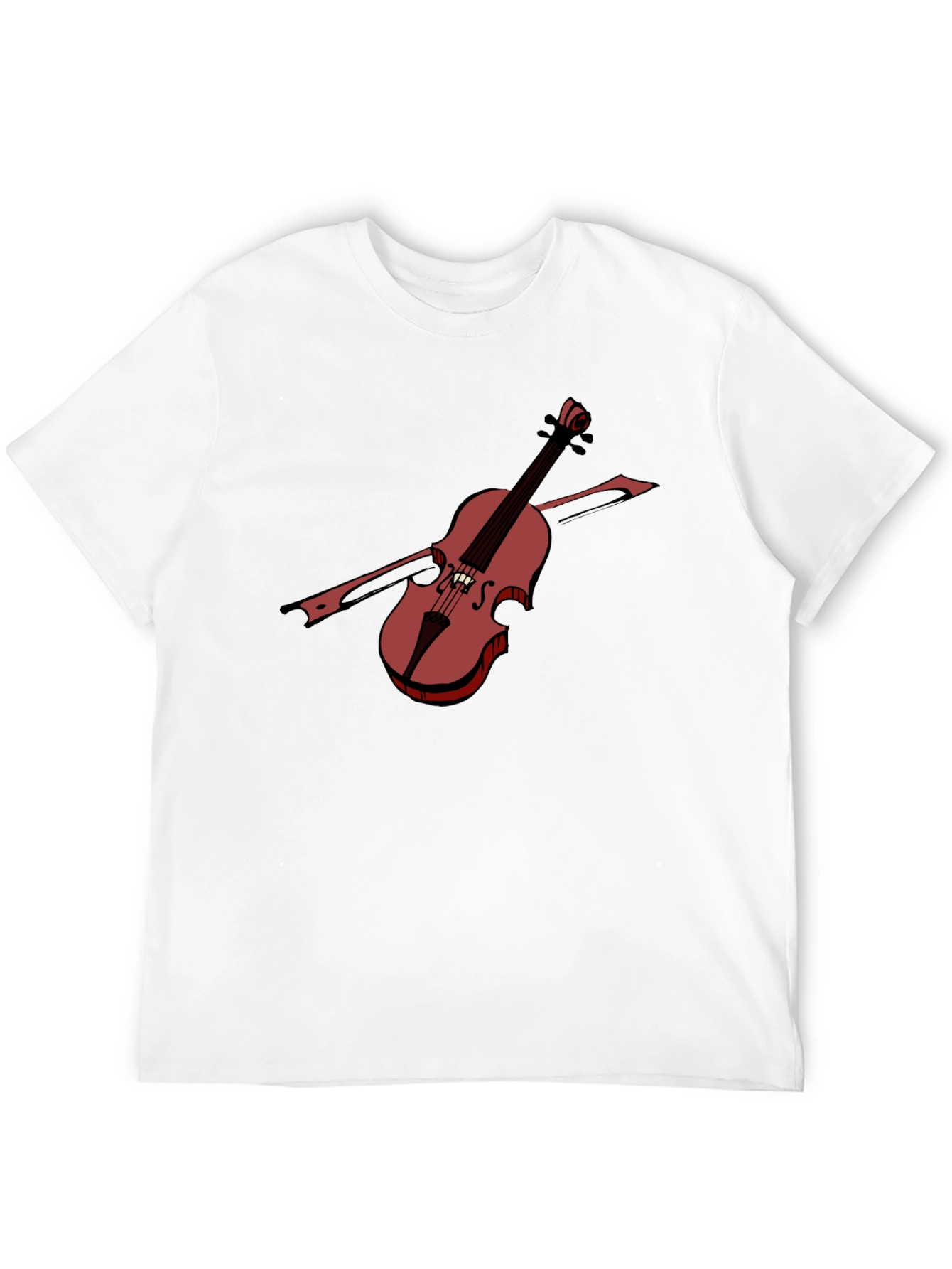 Violin Graphic Tee - Classic Musical Style