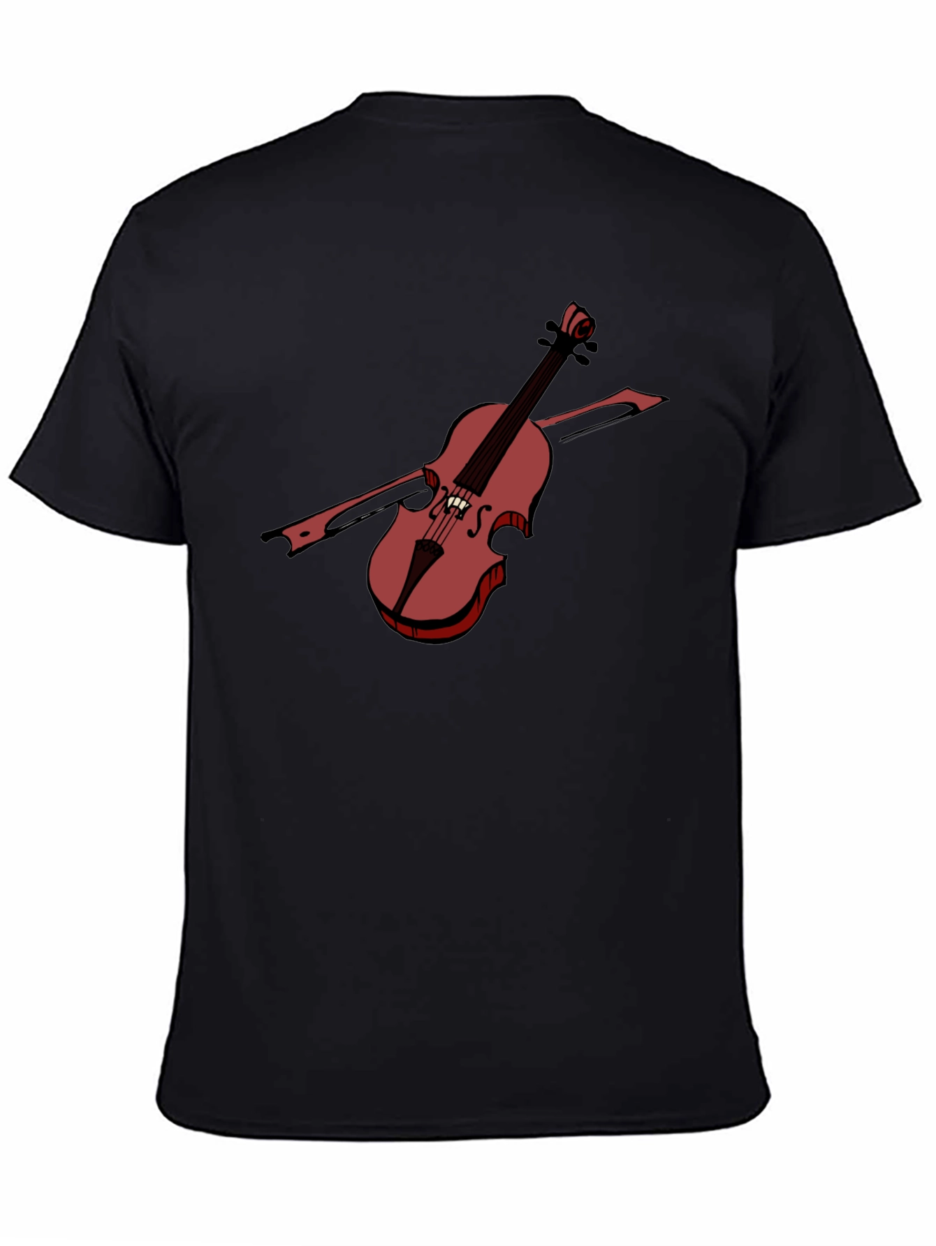 Violin Graphic Tee - Classic Musical Style