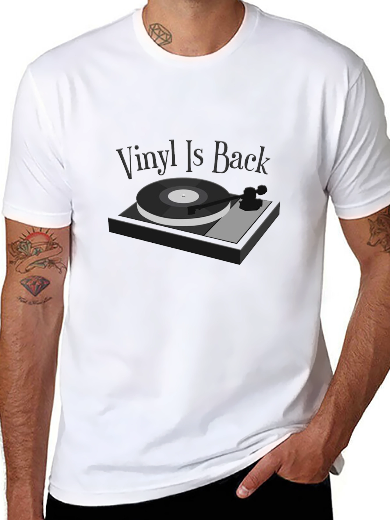 Vinyl Is Back Graphic Tee - Retro Music T-Shirt