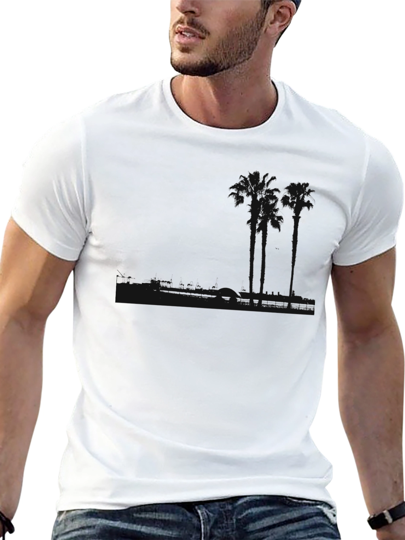 Plain Black Crew Neck Short Sleeve T-Shirt