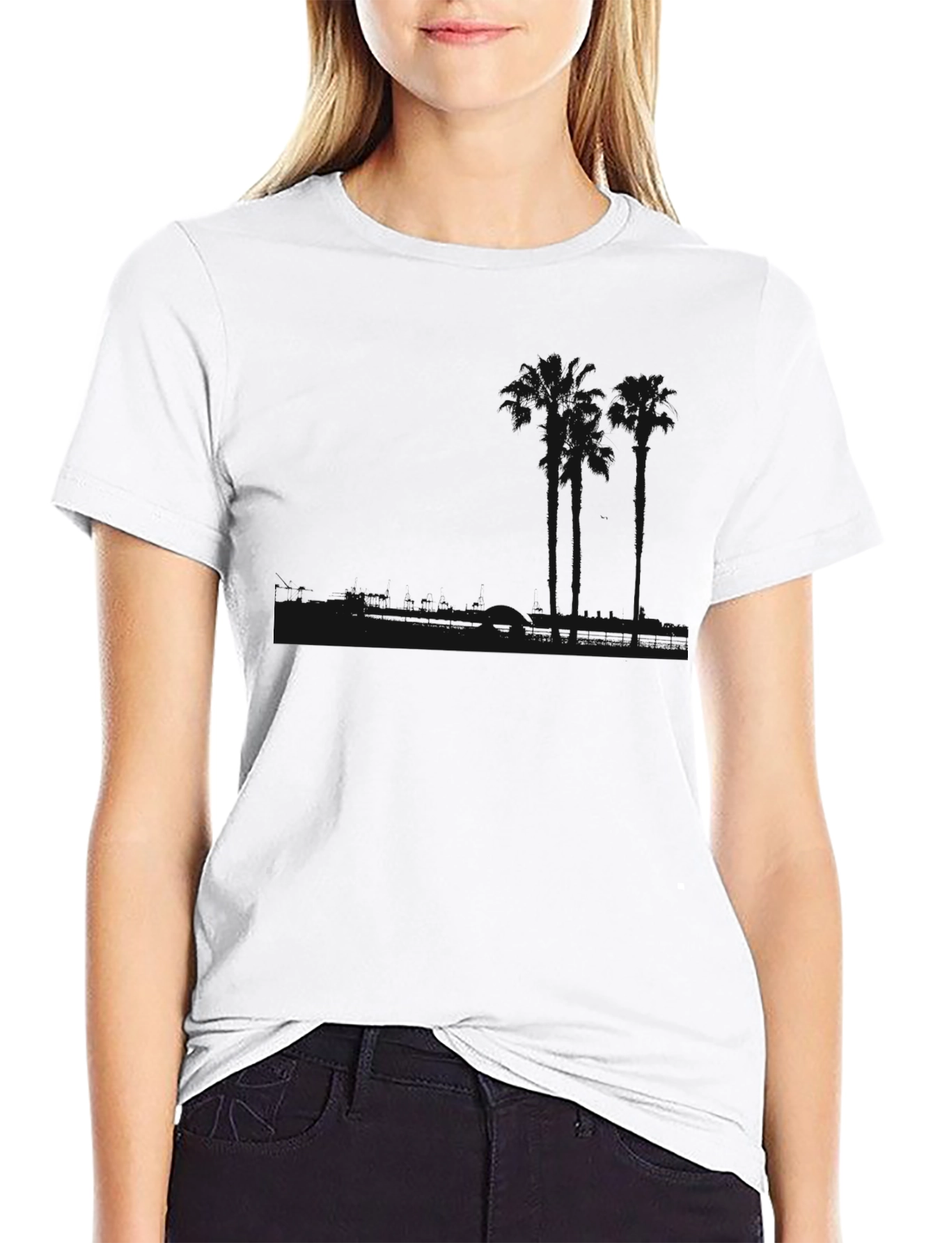 Plain Black Crew Neck Short Sleeve T-Shirt