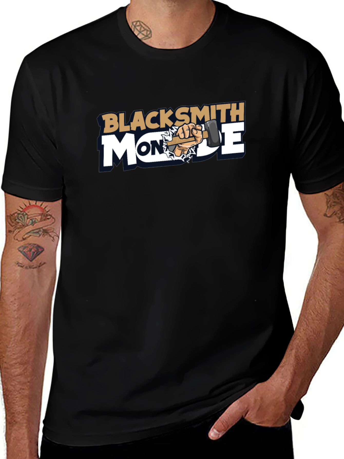 Blacksmith Mode T-Shirt - Black Cotton Blend